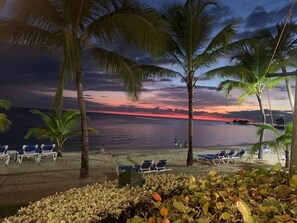 Sun-loungers, beach towels