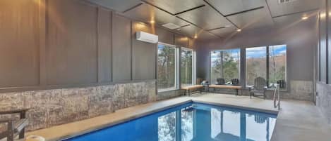 Indoor pool, a heated pool