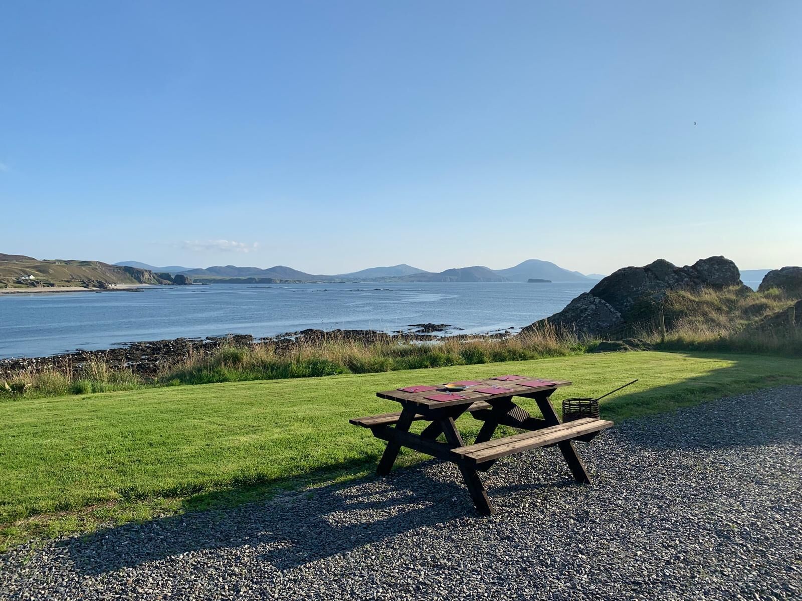 Picnic table in front garden