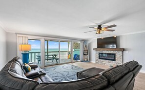 Smart TV, fireplace, video games