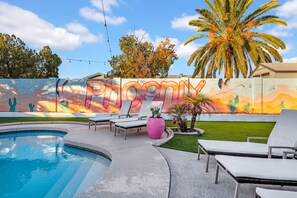 Outdoor pool, a heated pool