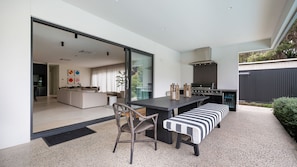 Outdoor dining - The Hudson with Heated Pool (Rye)