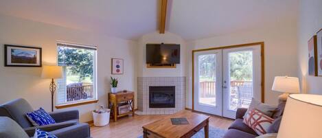 TV connectée, cheminée