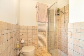 Shower, bidet, towels