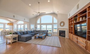 TV, stereo - C9703 12 BR 4X4 Oceanfront Luxury Retreat in Carova, Private Pool & Hot Tub  - Prices Reduced!! (Carova Beach)