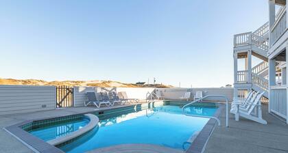 C9703 12 BR 4X4 Oceanfront Luxury Retreat in Carova, Private Pool & Hot Tub - Prices Reduced!!