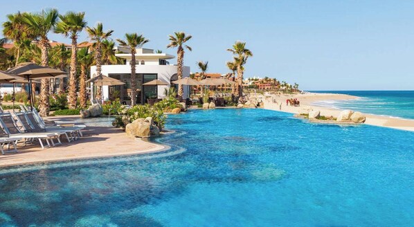 Outdoor pool, a heated pool