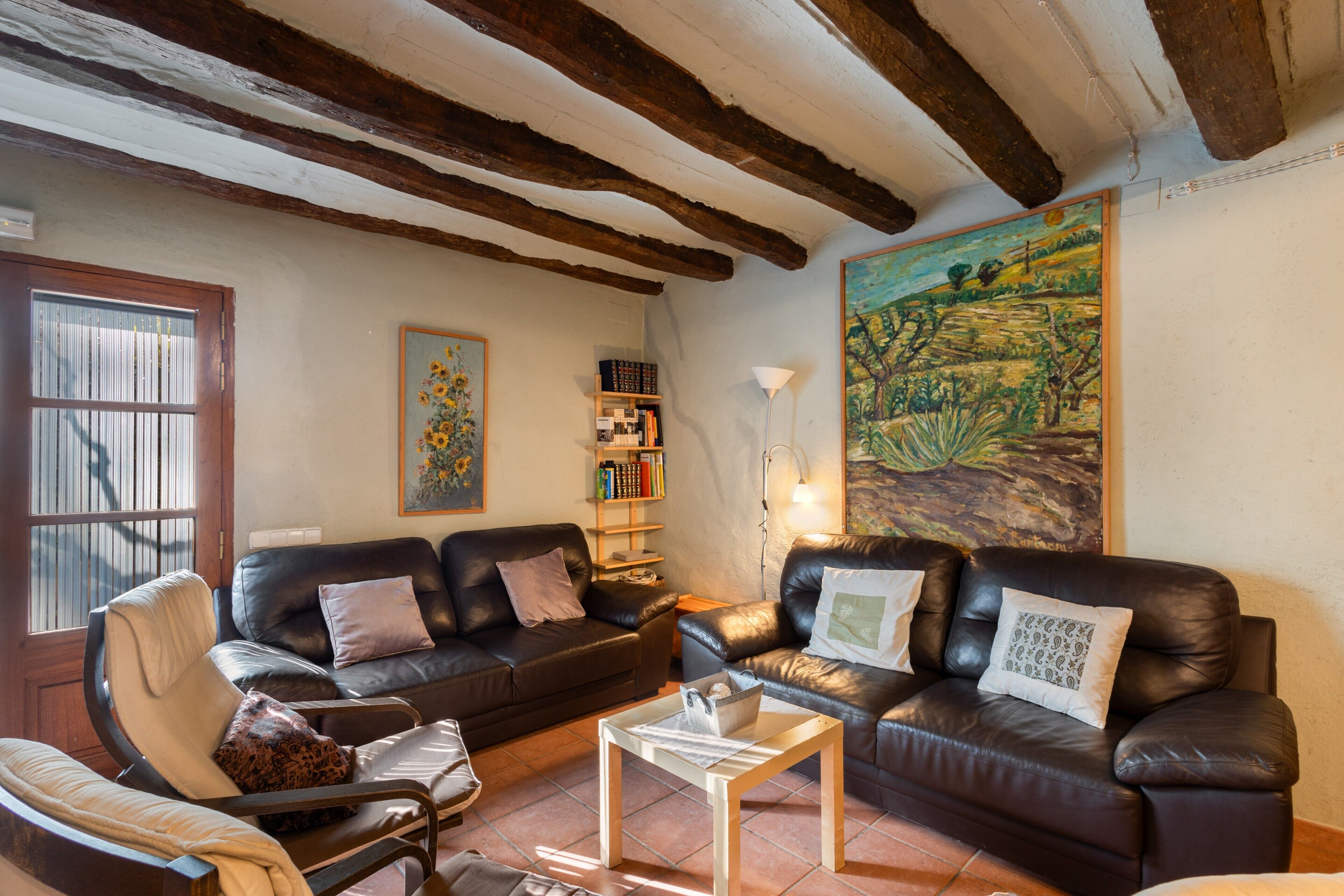 Televisión, chimenea