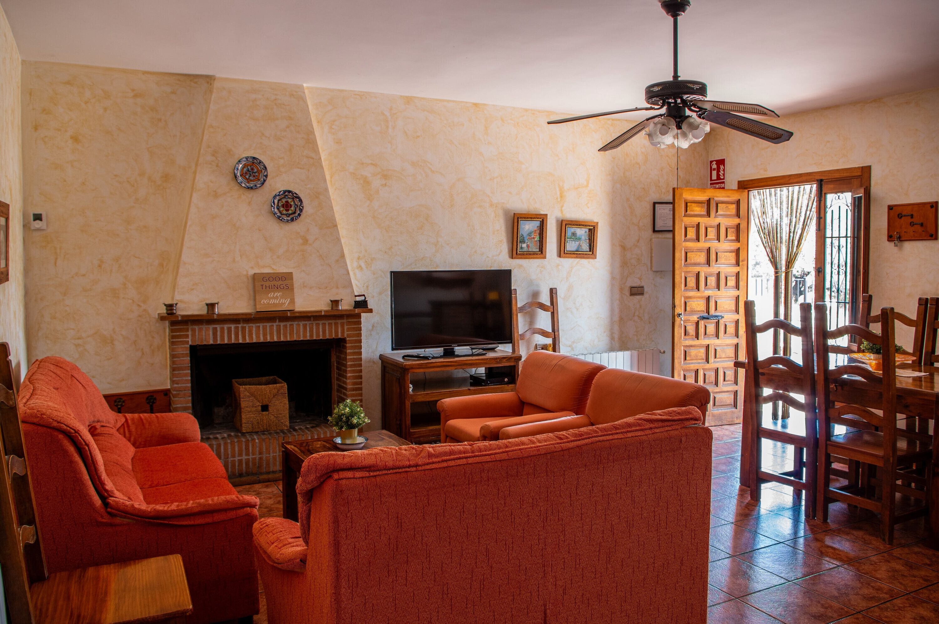 TV, fireplace, DVD player, ping pong