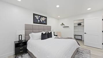 2 bedrooms, iron/ironing board, travel crib, WiFi