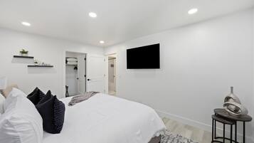 2 bedrooms, iron/ironing board, travel crib, WiFi