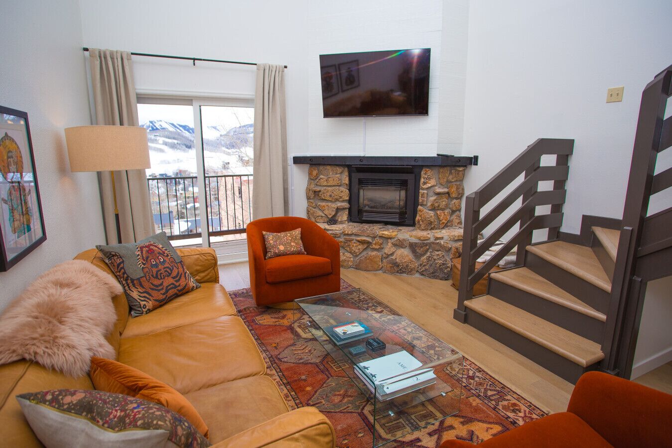 TV connectée, cheminée