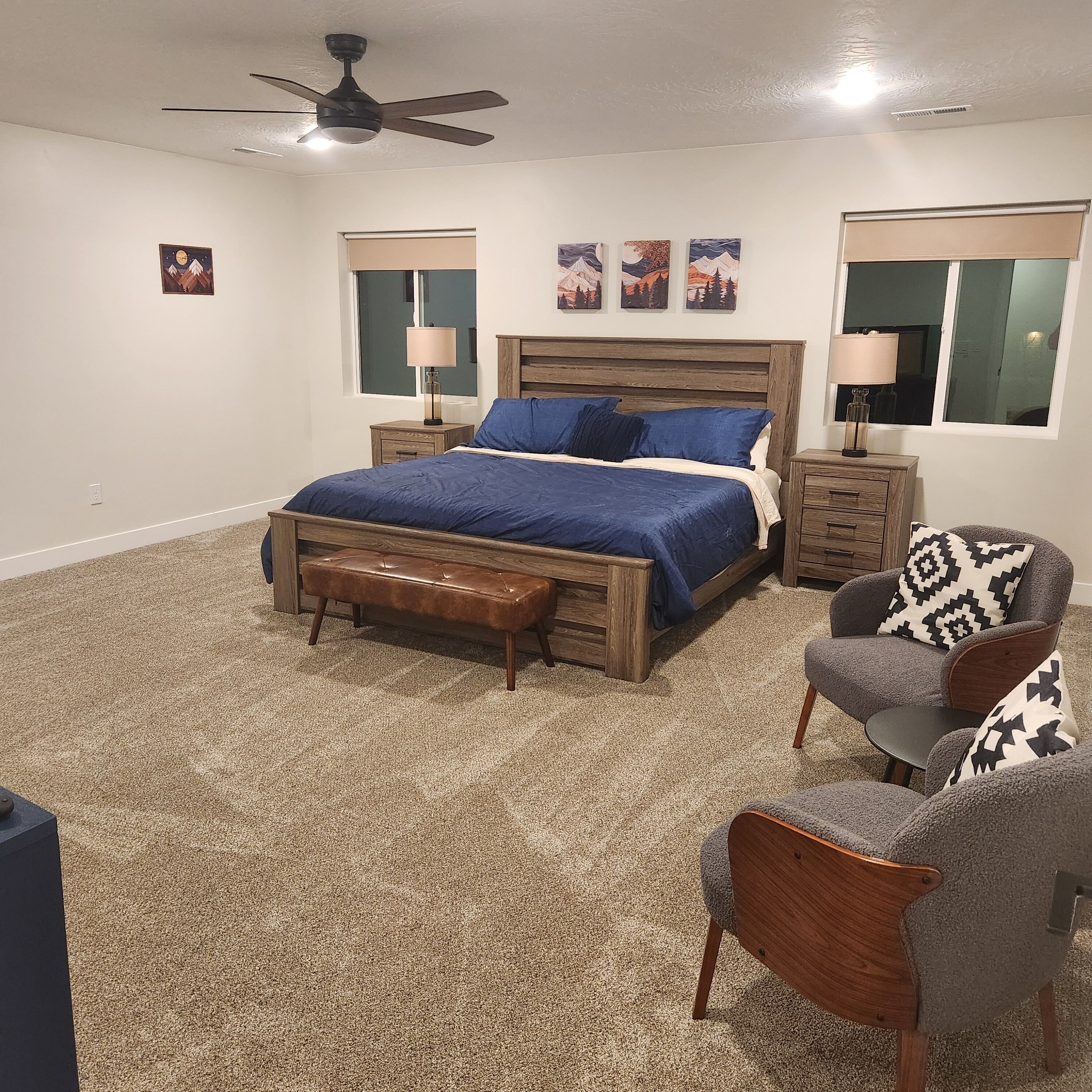 1 habitación, tabla de planchar con plancha, cuna de viaje y wifi 