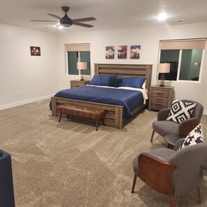 1 bedroom, iron/ironing board, travel crib, WiFi