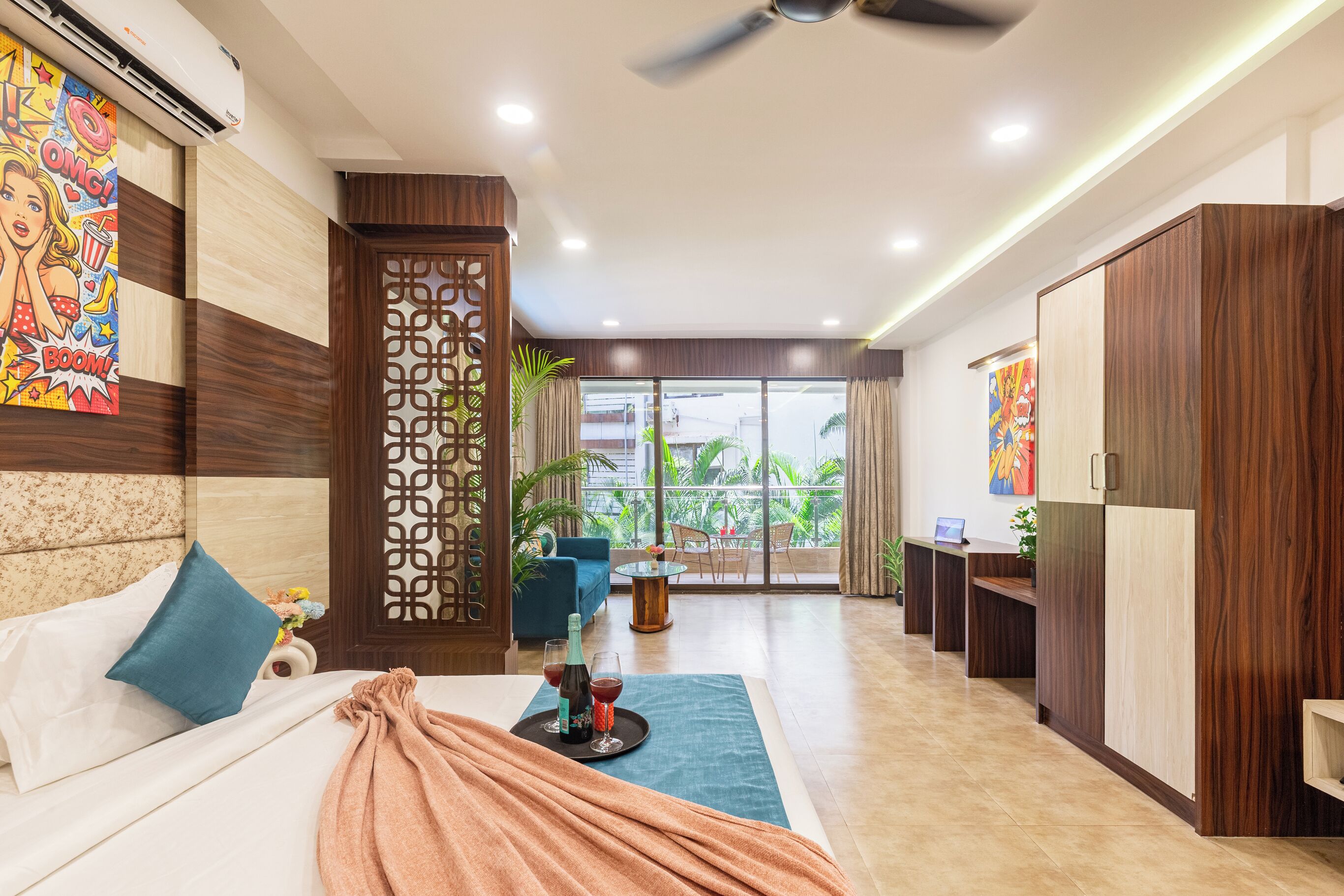 Vila superior | 2 quartos, Wi-Fi de cortesia, roupa de cama