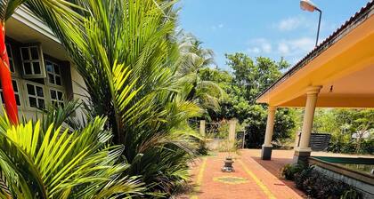 Family-Friendly 3-Bedroom Villa with Private Garden, WiFi & AC in Serene Udupi