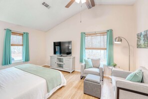 2 bedrooms, iron/ironing board, WiFi, bed sheets