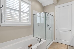 Shower, hair dryer, towels - 3 blocks to Beach | 2 Patio Areas to Entertain Guests | Teal Dreams by AvantStay (Santa Rosa Beach)