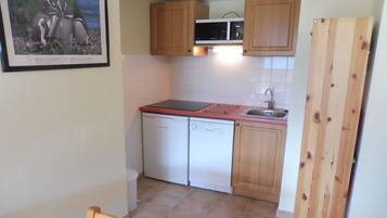 Kühlschrank, Mikrowelle, Herdplatte, Geschirrspüler