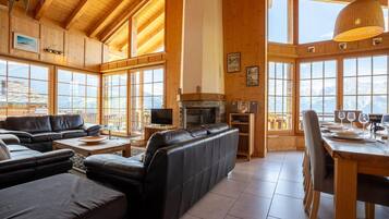 電視、壁爐、DVD 播放機