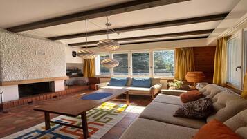 TV, fireplace, DVD player