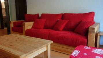 Smart TV, fireplace, DVD player