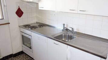 Fridge, oven, stovetop, dishwasher
