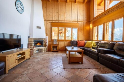 Chalet in Veysonnaz mit Bergblick