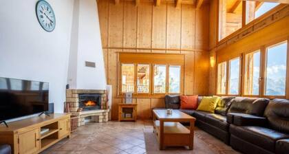 Chalet in Veysonnaz mit Bergblick