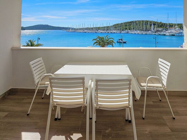 Furniture, Shade, Chair, Outdoor Furniture, Resort, Balcony, Hotel, Kitchen & Dining Room Table, Eco Hotel