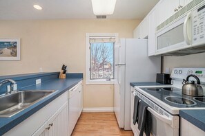 Fridge, microwave, oven, stovetop - Beachside 220 Luxury Condo on the Beach (Traverse City)