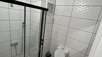 Classic Condo, Balcony, City View | Bathroom | Shower, soap, shampoo, toilet paper