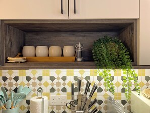 Deluxe-Apartment, Stadtblick | Eigene Küche