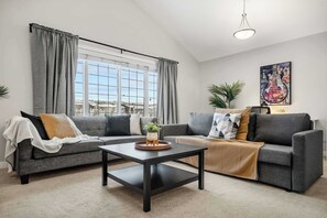TV, fireplace, offices