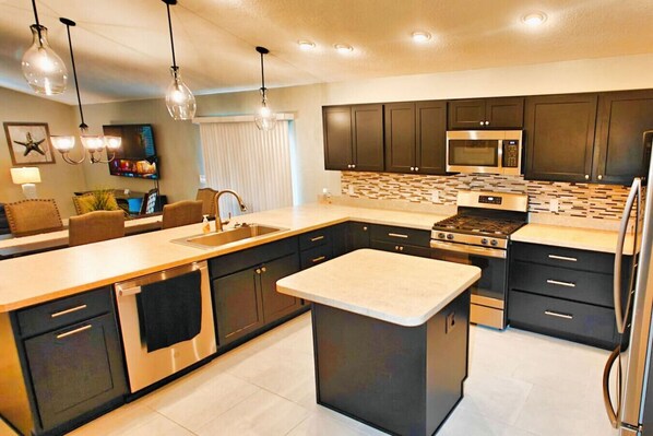 Microwave, oven, stovetop, dishwasher