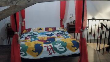 1 slaapkamer, een strijkplank/strijkijzer, wifi, beddengoed