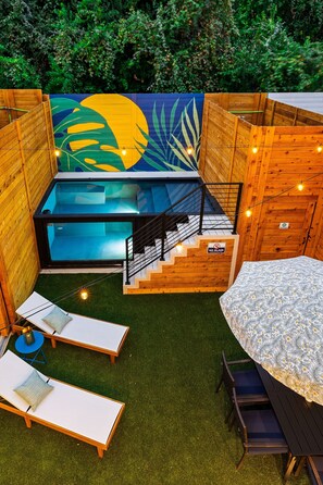 A heated pool