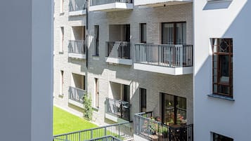 Apartamento urbano | Vista para o pátio