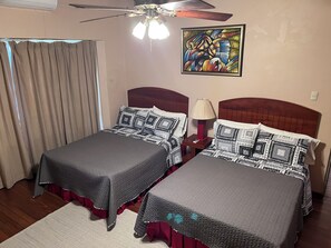 2 bedrooms, iron/ironing board, WiFi, bed sheets