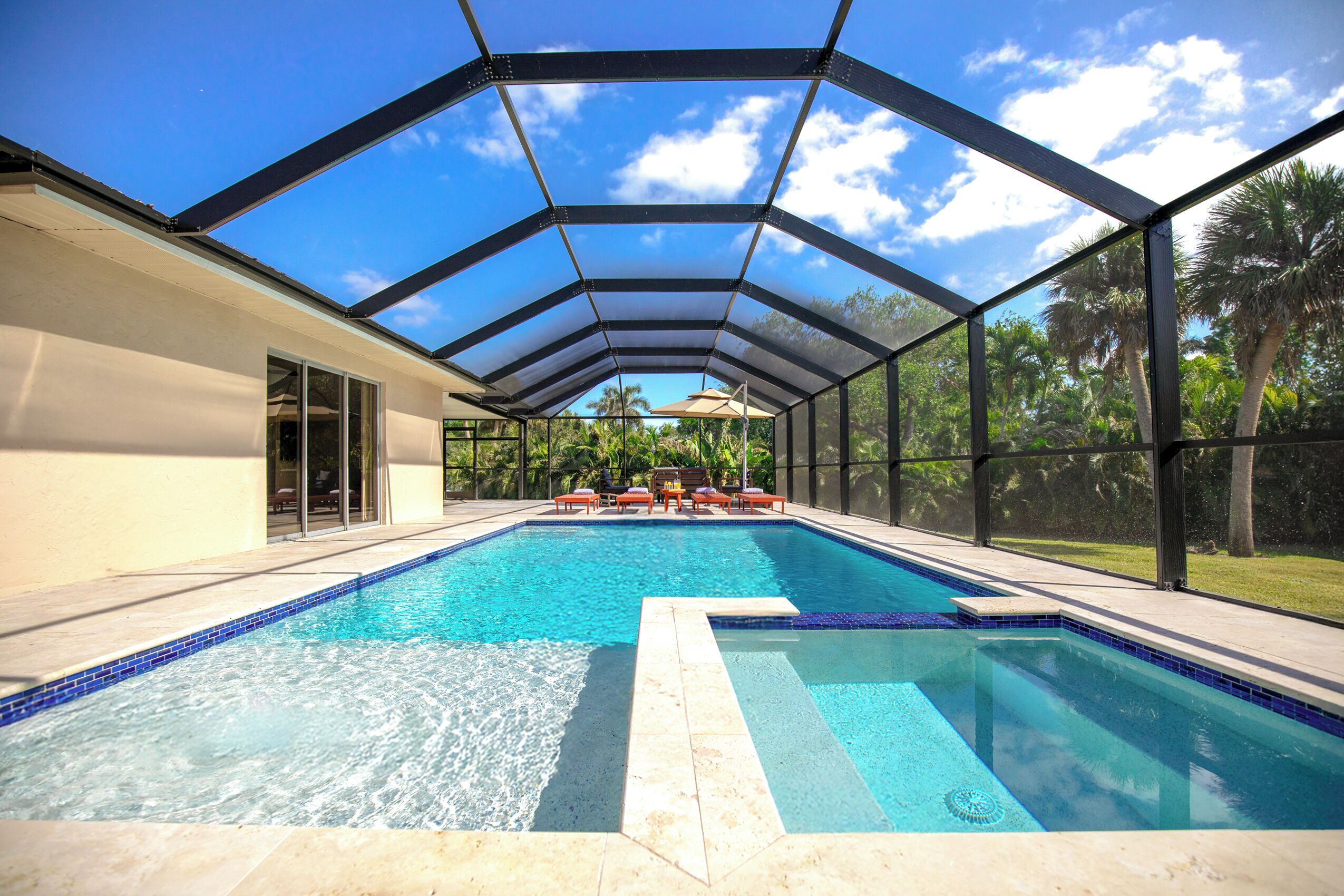 Piscine extérieure, piscine chauffée