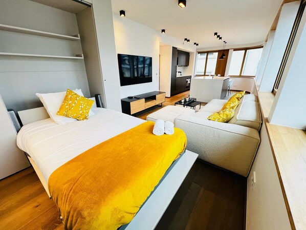 Flat-screen TV - Beautiful one bedroom w balcony&parking (Luxembourg City)