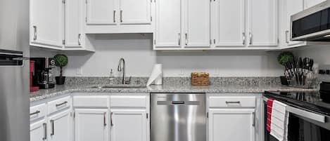 Microwave, oven, stovetop, dishwasher