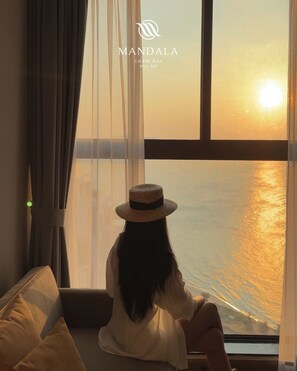 Premium Room, 1 King Bed, Partial Ocean View, Sea Facing | Beach/ocean view - Mandala Desert Sand Beach View Apartments (Phan Thiet)