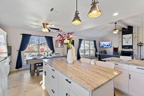 Interior - Stylish 3BR Near Q2 | Fire Pit Yard Games + Grill (Austin)