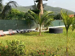 Terrace/patio - Smart Eco-Home with ambient gardens, smart features and great mountain views. (Ayikuma)