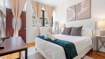 Desk, iron/ironing board, travel crib, free WiFi