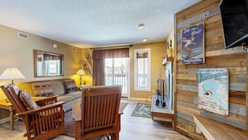 TV, fireplace, DVD player