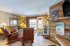 TV, fireplace, DVD player