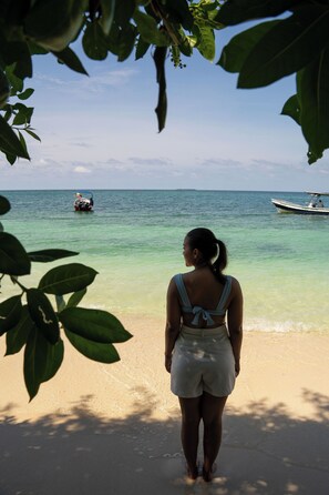 Beach nearby, sun-loungers