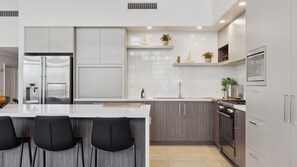 Microwave, dishwasher, coffee/tea maker